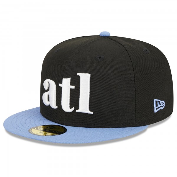 Бейсболка Atlanta Hawks New Era 2023/24 City Edition 59FIFTY - Black/Light Blue