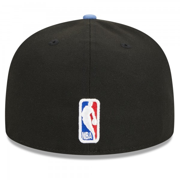 Бейсболка Atlanta Hawks New Era 2023/24 City Edition 59FIFTY - Black/Light Blue
