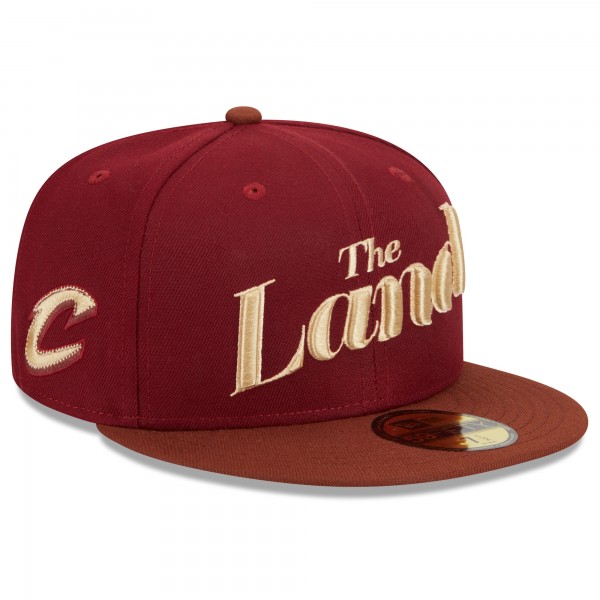 Бейсболка Cleveland Cavaliers New Era 2023/24 City Edition 59FIFTY - Wine/Brown