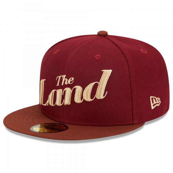 Бейсболка Cleveland Cavaliers New Era 2023/24 City Edition 59FIFTY - Wine/Brown