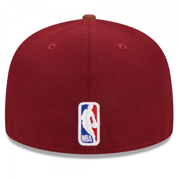 Бейсболка Cleveland Cavaliers New Era 2023/24 City Edition 59FIFTY - Wine/Brown