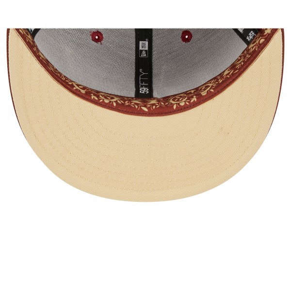 Бейсболка Cleveland Cavaliers New Era 2023/24 City Edition 59FIFTY - Wine/Brown