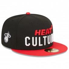 Бейсболка Miami Heat New Era 2023/24 City Edition 59FIFTY - Black/Red