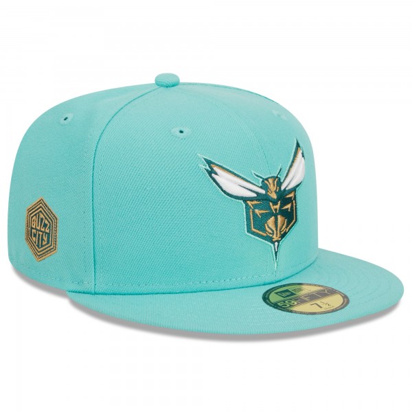 Бейсболка Charlotte Hornets New Era 2023/24 City Edition Alternate 59FIFTY - Turquoise
