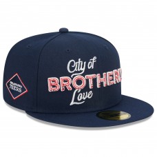 Бейсболка Philadelphia 76ers New Era 2023/24 City Edition 59FIFTY - Navy
