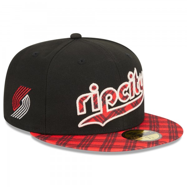 Бейсболка Portland Trail Blazers New Era 2023/24 City Edition 59FIFTY - Black