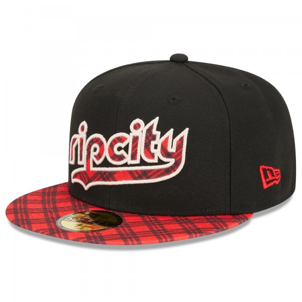 Бейсболка Portland Trail Blazers New Era 2023/24 City Edition 59FIFTY - Black
