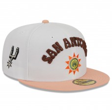 Бейсболка San Antonio Spurs New Era 2023/24 City Edition 59FIFTY - White/Pink