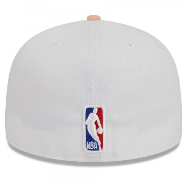 Бейсболка San Antonio Spurs New Era 2023/24 City Edition 59FIFTY - White/Pink