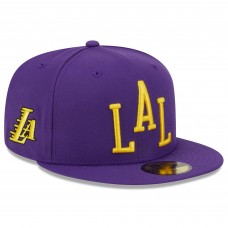 Бейсболка Los Angeles Lakers New Era 2023/24 City Edition Alternate 59FIFTY - Purple