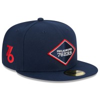 Бейсболка Philadelphia 76ers New Era 2023/24 City Edition Alternate 59FIFTY - Navy
