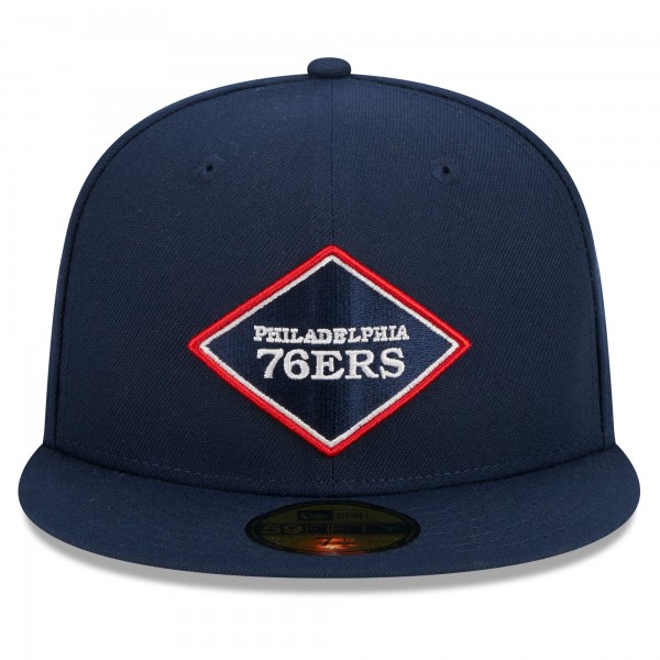 Бейсболка Philadelphia 76ers New Era 2023/24 City Edition Alternate 59FIFTY - Navy