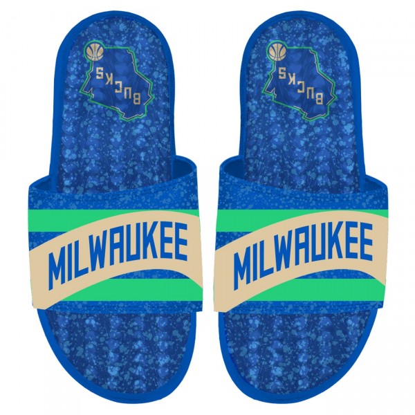 Шлепки Milwaukee Bucks ISlide 2023/24 City Edition Gel - Royal