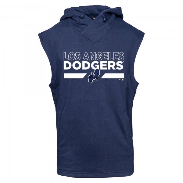 Los Angeles Dodgers Levelwear Navy City Connect Throttle No Hitter Hoodie Sleeveless T-Shirt