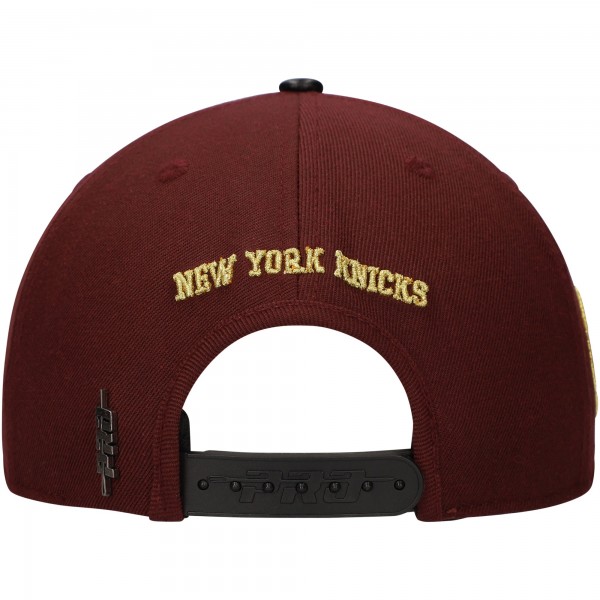 Бейсболка New York Knicks Pro Standard Gold Rush 2-Tone - Maroon/Black