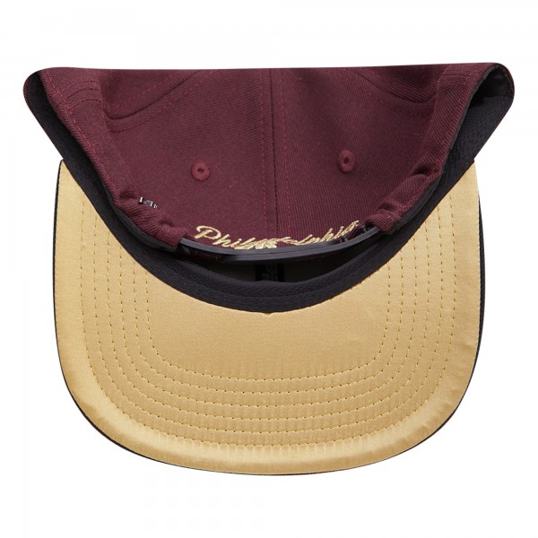Бейсболка Philadelphia 76ers Pro Standard Gold Rush 2-Tone - Maroon/Black