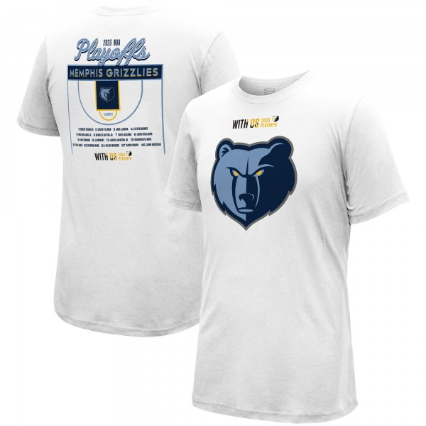 Футболка Memphis Grizzlies Stadium Essentials Unisex 2023 NBA Playoffs Roster - White