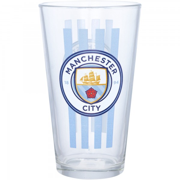 Manchester City 16oz. Stripes Pint Glass