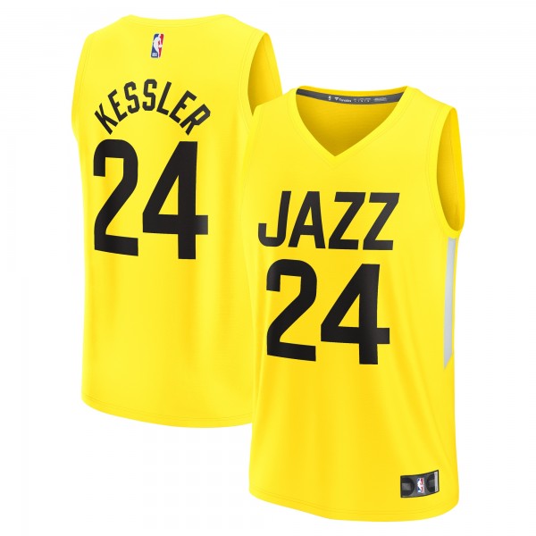 Игровая форма  Walker Kessler Utah Jazz Youth Fast Break Player - Icon Edition - Yellow