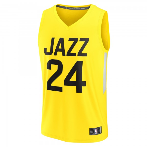 Игровая форма  Walker Kessler Utah Jazz Youth Fast Break Player - Icon Edition - Yellow