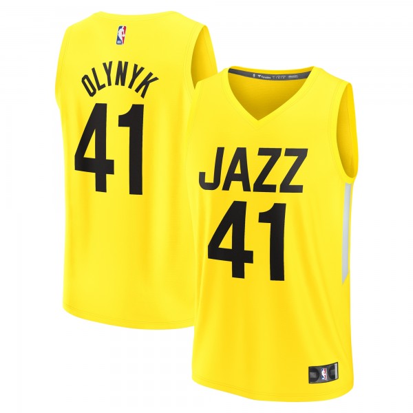 Игровая форма  Kelly Olynyk Utah Jazz Youth Fast Break Player - Icon Edition - Yellow