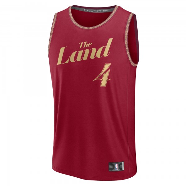 Игровая форма  Evan Mobley Cleveland Cavaliers Unisex 2023/24 Fast Break - Wine - City Edition