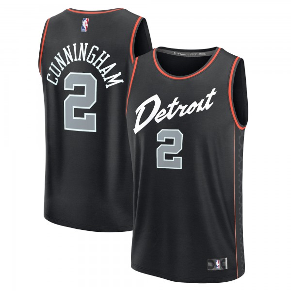 Игровая форма  Cade Cunningham Detroit Pistons Unisex 2023/24 Fast Break - Black - City Edition