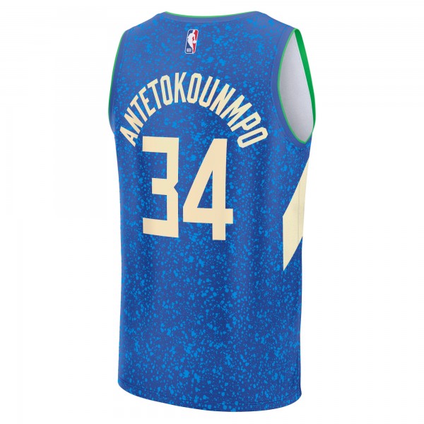 Игровая форма  Giannis Antetokounmpo Milwaukee Bucks Unisex 2023/24 Fast Break - Royal - City Edition