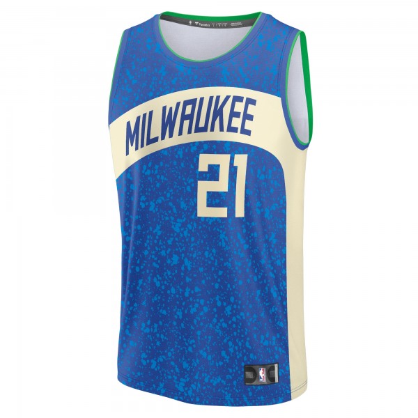 Игровая форма  Jrue Holiday Milwaukee Bucks Unisex 2023/24 Fast Break - Royal - City Edition