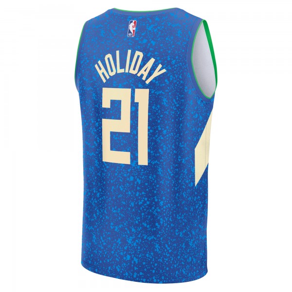 Игровая форма  Jrue Holiday Milwaukee Bucks Unisex 2023/24 Fast Break - Royal - City Edition