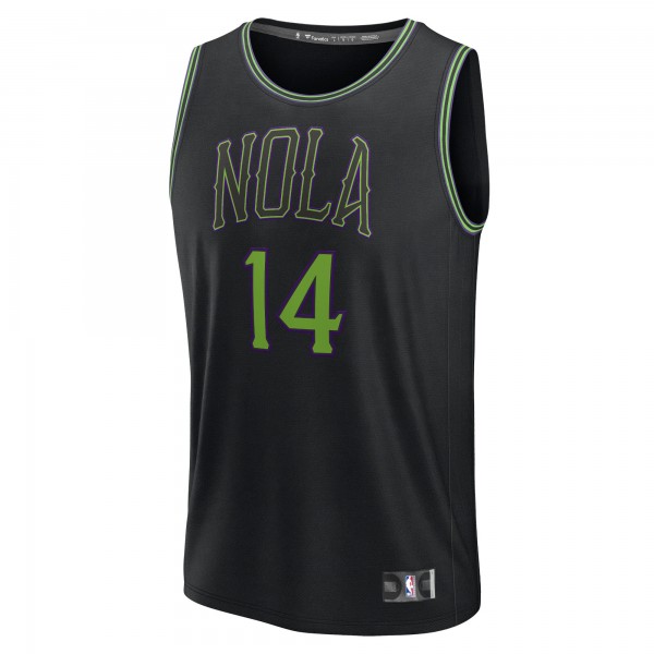 Игровая форма  Brandon Ingram New Orleans Pelicans Unisex 2023/24 Fast Break - Black - City Edition