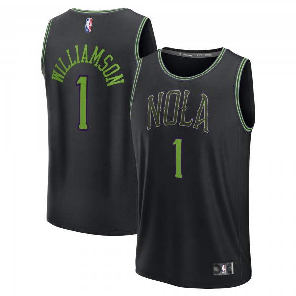 Игровая форма  Zion Williamson New Orleans Pelicans Unisex 2023/24 Fast Break - Black - City Edition