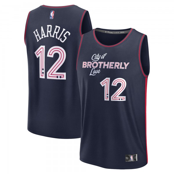 Игровая форма  Tobias Harris Philadelphia 76ers Unisex 2023/24 Fast Break - Navy - City Edition