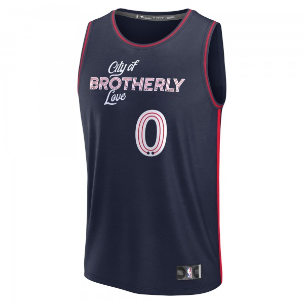 Игровая форма  Tyrese Maxey Philadelphia 76ers Unisex 2023/24 Fast Break - Navy - City Edition