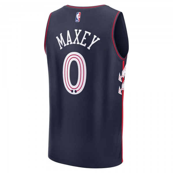 Игровая форма  Tyrese Maxey Philadelphia 76ers Unisex 2023/24 Fast Break - Navy - City Edition