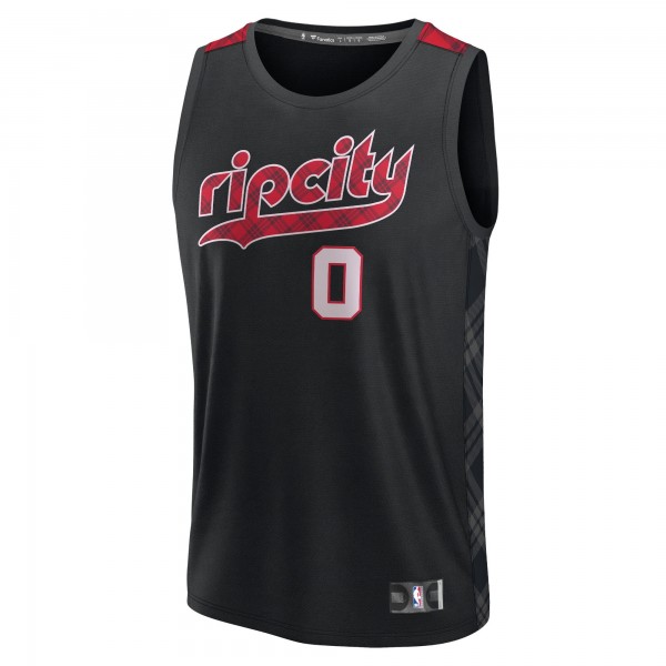 Игровая форма  Damian Lillard Portland Trail Blazers Unisex 2023/24 Fast Break - Black - City Edition