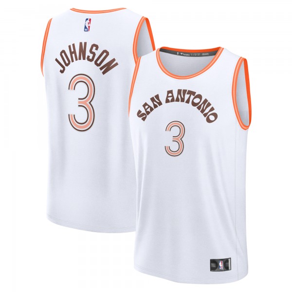Игровая форма  Keldon Johnson San Antonio Spurs Unisex 2023/24 Fast Break - White - City Edition