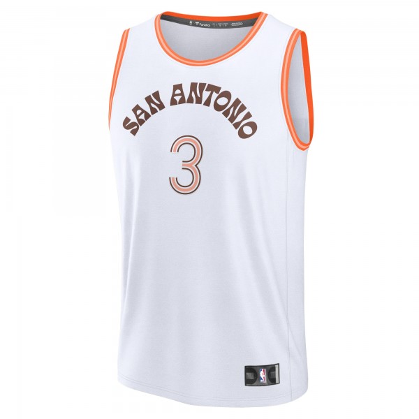 Игровая форма  Keldon Johnson San Antonio Spurs Unisex 2023/24 Fast Break - White - City Edition