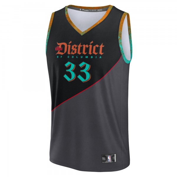 Игровая форма  Kyle Kuzma Washington Wizards Unisex 2023/24 Fast Break - Black - City Edition