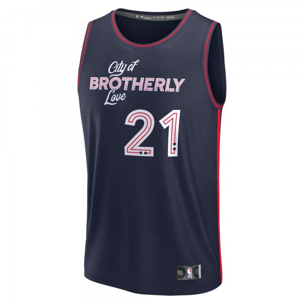 Игровая форма  Joel Embiid Philadelphia 76ers Youth 2023/24 Fast Break - Navy - City Edition