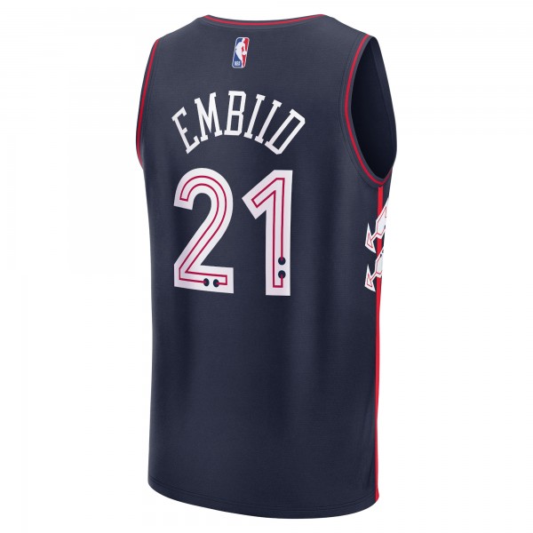 Игровая форма  Joel Embiid Philadelphia 76ers Youth 2023/24 Fast Break - Navy - City Edition