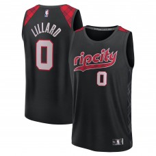Игровая форма  Damian Lillard Portland Trail Blazers Youth 2023/24 Fast Break - Black - City Edition