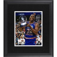 Magic Johnson Los Angeles Lakers Autographed Fanatics Authentic Framed 8 x 10 1992 All-Star Game Trophy Photograph