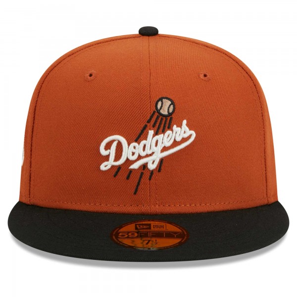 Бейсболка Los Angeles Dodgers New Era 59FIFTY - Orange/Black