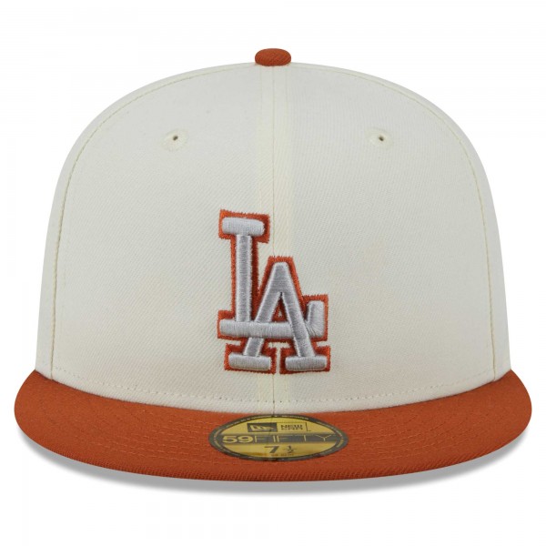 Бейсболка Los Angeles Dodgers New Era 59FIFTY - Cream/Orange