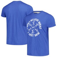 Футболка Los Angeles Dodgers Homage Royal Doodle Collection I Dont Believe What I Just Saw Tri-Blend