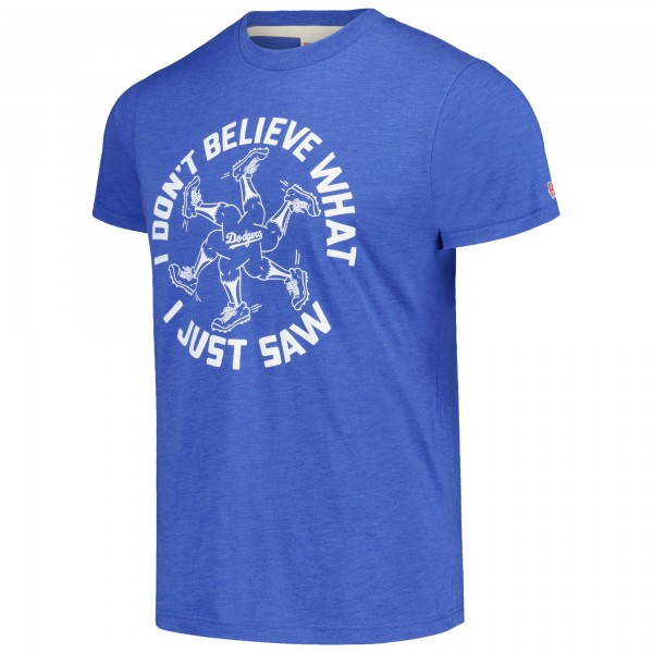 Los Angeles Dodgers Homage Royal Doodle Collection I Dont Believe What I Just Saw Tri-Blend T-Shirt