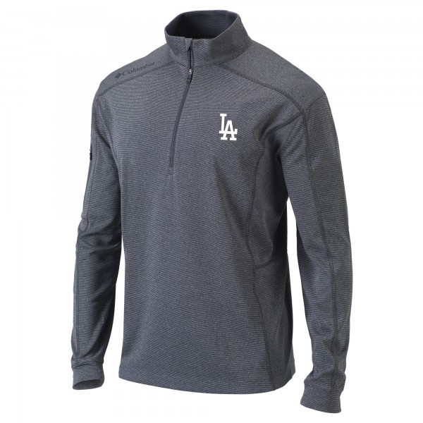Кофта на короткой молнии Los Angeles Dodgers Columbia Omni-Wick Shotgun - Heather Gray