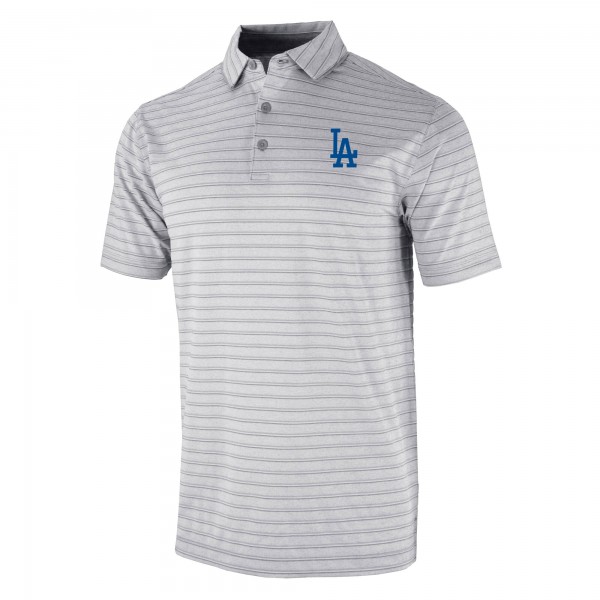 Los Angeles Dodgers Columbia Gray Omni-Wick Post Round Polo