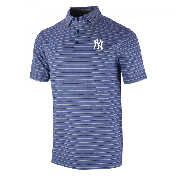 New York Yankees Columbia Navy Omni-Wick Post Round Polo